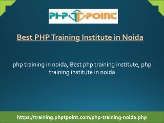 Best Php Training Institute in Noida