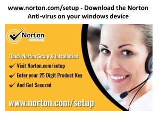 www.norton.com/setup - Download the Norton Anti-virus on your windows device