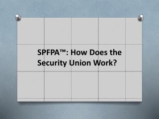 SPFPA™: How Does the Security Union Work?