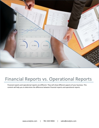 Financial Reports vs. Operational Reports