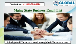 Maine State Business Email List