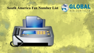 South America Fax Number List