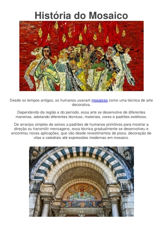 História do Mosaico - PDF