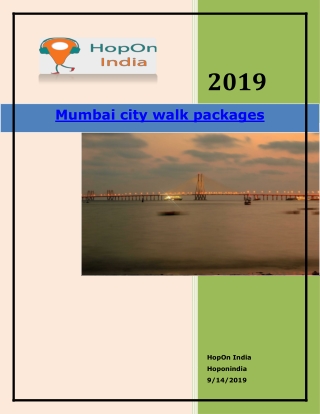 Mumbai city walk packages