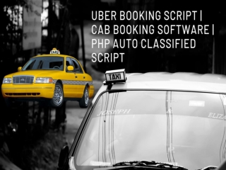 Uber Script Booking Script | Cab Booking Software | PHP Auto Classified