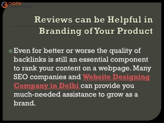 Reviews can be Helpful in Branding of Your Product