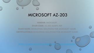 Microsoft AZ-203 dumps PDF with 100% money-back guarantee