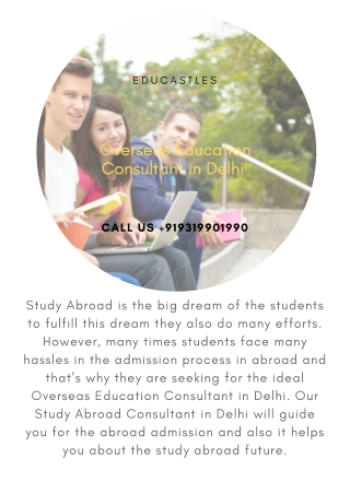EduCastles - Seeking for ideal Overseas Education Consultant in Delhi ?
