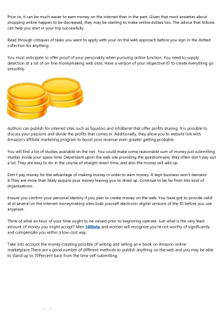 The Tips In This Post About Earning Money Online Are For You Personally