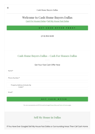 Cash For Houses Dallas