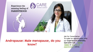 Andropause: Male menopause, do you know?