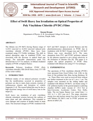 Effect of Swift Heavy Ion irradiation on Optical properties of Poly vinylidene chloride PVDC Films