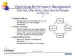 Optimizing Performance Management Gina Fisk, LANL Senior Cyber Security Manager ginalanl