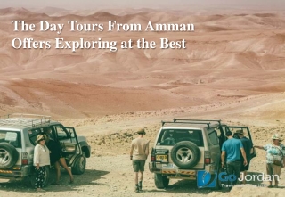The Day Tours From Amman Offers Exploring at the Best