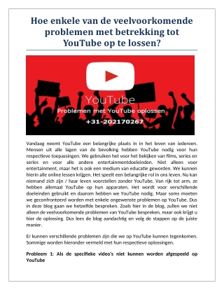 Enkele veelvoorkomende YouTube-problemen oplossen