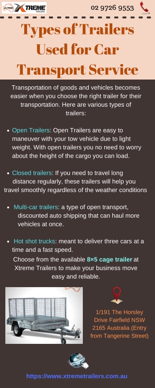 Types of Trailers Used for Car Transport Service
