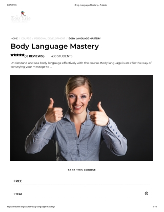 Body Language Mastery - Edukite
