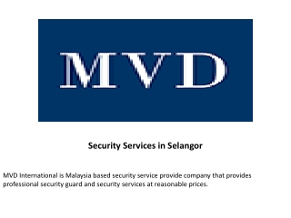 Security Services in Selangor