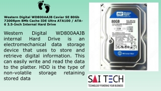 Western Digital WD800AAJB 3.5-Inch Internal Hard Drive