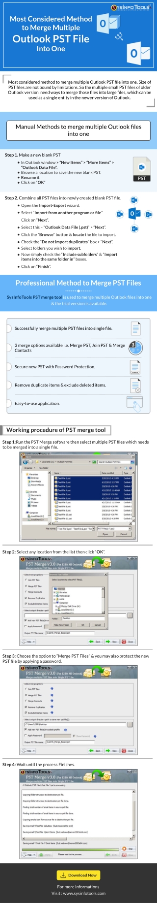 How to merge multiple PST into one ?