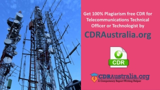 CDR for Telecommunications Technical Officer or Technologist Australia