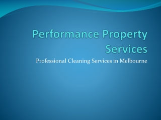 Performance Property Services - commercial window cleaning