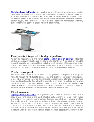 Best Digital Podium in PAkistan,Uae,Dubai,Saudi Arabia
