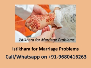 Istikhara for Marriage Problems