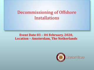 DECOMMISSIONING TRAINING IN EUROPE