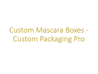 Custom Mascara Boxes