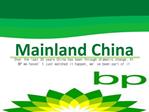 BP Holdings - Mainland China