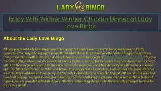 Enjoy With Winner Winner Chicken Dinner at Lady Love Bingo