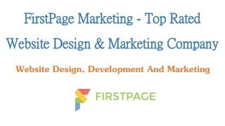 FirstPage Marketing - Top Rated Website Design & Marketing Company