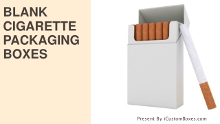 Blank cigarette packaging boxes