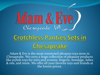 Crotchless Panties Sets in Chesapeake