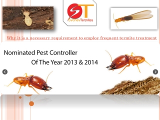 Why it is a necessary requirement to employ frequent termite treatment