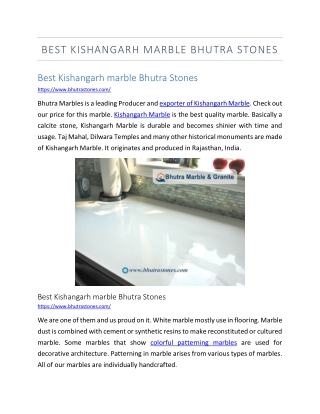 Best Kishangarh marble Bhutra Stones