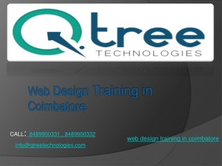 Web Development Training in Coimbatore | HTML Training in Coimbatore | Qtreetechnologies