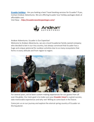 Ecuador holidays