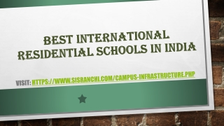 Best International residential schools in India