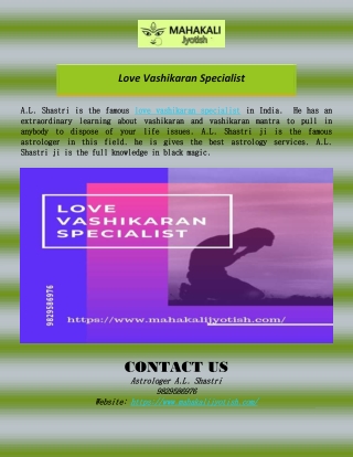 Love Vashikaran Specialist