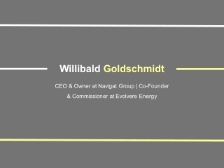 Willibald Goldschmidt - Provides Consultation in Trading