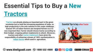 Essential Tips to Buy a New Tractor