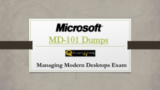 Latest Microsoft MD-101 Dumps PDF ~ Release Your Success Secret