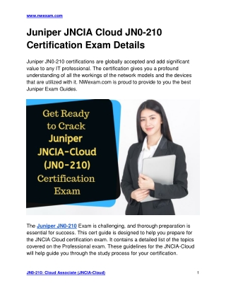 Juniper JN0-210_ Cloud Associate (JNCIA-Cloud) Certification- Sample Question
