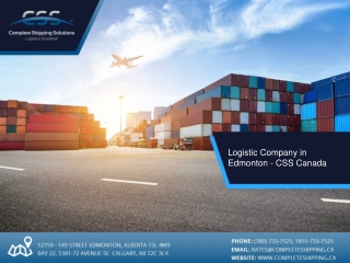 Logistic Company in Edmonton - CSS Canada
