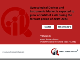 Gynecological Devices and Instruments Market is expected to grow at CAGR of 7.4% during the forecast period of 2019–2023