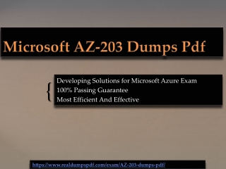 Reliable And Unique And Microsoft AZ-203 Dump sPdf