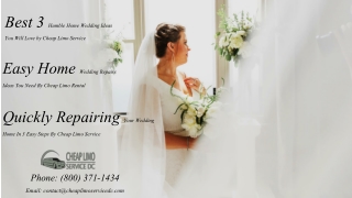 Best 3 Humble Home Wedding Ideas You Will Love by Limo Service DC