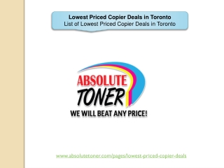 Lowest Priced Copier Deals in Toronto